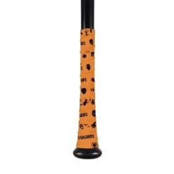 Jack-O'-Lantern Orange With Black Halloween Bat Grip