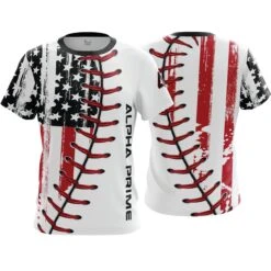 Alpha Prime Full Dye Jersey - Distressed Flag Baseball