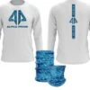 Alpha Prime - Blue Aqua Spot Dye & Face Guard Combo-Long Sleeve