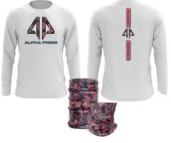 Alpha Prime - Tropical Pink Spot Dye & Face Guard Combo-Long Sleeve