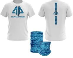 Alpha Prime - Blue Aqua Spot Dye & Face Guard Combo-Short Sleeve