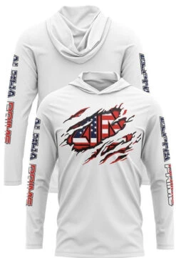 Alpha Prime T-Shirt Hoodie - Ripped USA