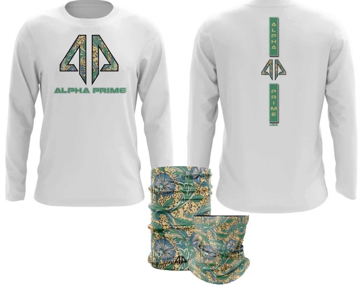 Alpha Prime - Grandmas Curtains Spot Dye & Face Guard Combo-Long Sleeve