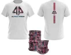 Alpha Prime - Tropical Pink Spot Dye & Face Guard Combo-Short Sleeve